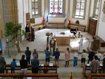 Familiengottesdienst mit den Kommunionkindern (Foto: Karl-Franz Thiede)